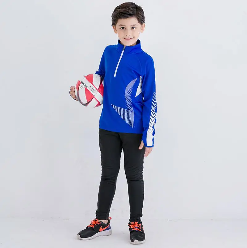 Коллекция года, 18 лет, детский спортивный костюм для бега и футбола, костюм с длинной курткой для мальчиков, футбольные тренировочные обтягивающие штаны, детские спортивные костюмы, комплекты - Цвет: 999 blue set