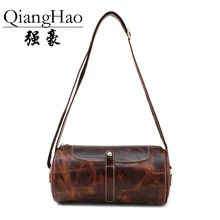 QiangHao брендовая дизайнерская женская сумка через плечо из натуральной кожи сумки на плечо для женщин Повседневная сумка женская сумка