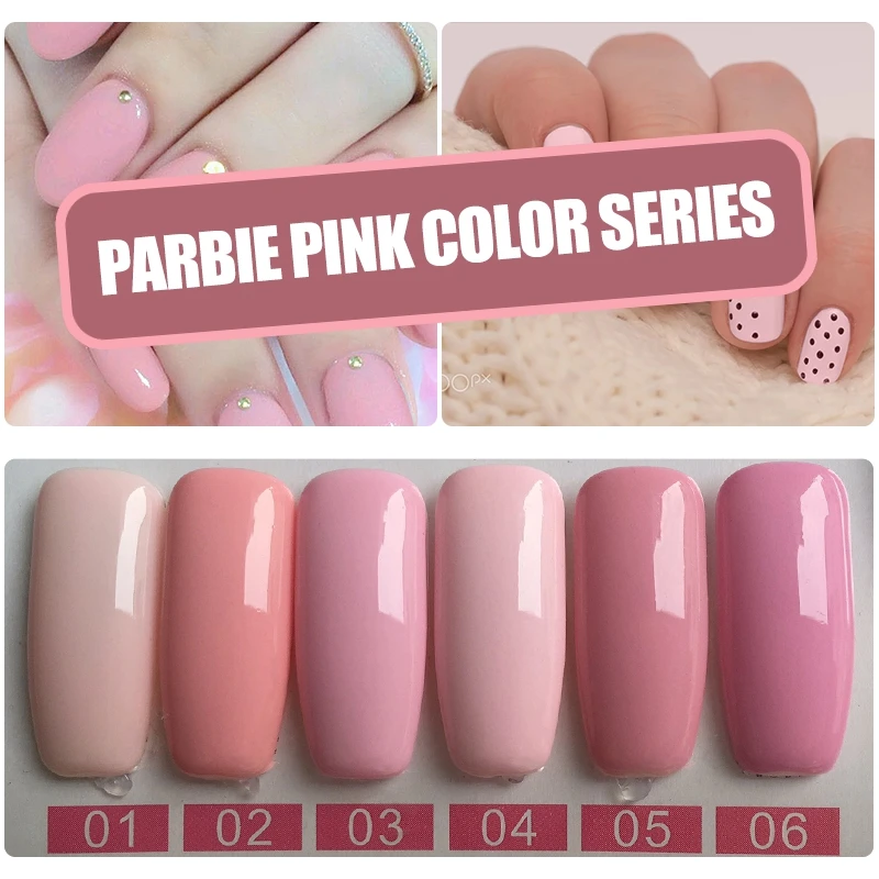 YIFEI высокое качество УФ-гель для ногтей набор 10 мл замачиваемый лак для ногтей Vernis полуперманентные украшения ногтей УФ-гель лак 6 шт - Цвет: Parbie Pink Color