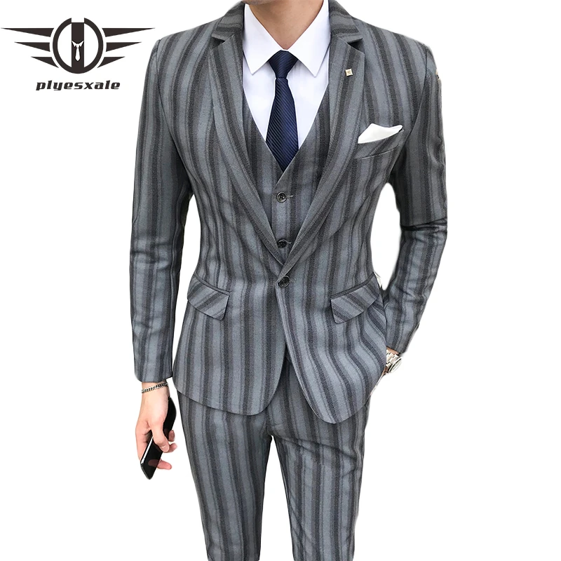 plus size striped suit