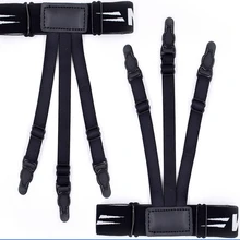 Новинка, Мужская черная рубашка для взрослых, противоскользящая подвязка