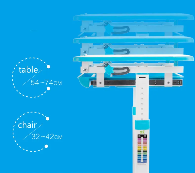 Детский стол для учебы и стула набор может регулировать высоту коррекции сидения осанки студентов письменные столы и стулья