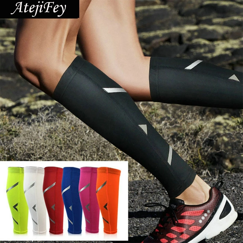 

Professional Sport Cycling Lycra Breathable Calf Sleeves Splint Fast Dry Leg Protector Brace Reflective Compression Shin Gurad