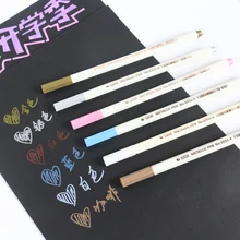 6 шт./компл. цветной маркер набор художественная кисть Ручка Манга Аниме для рисования граффити маркеры цвета "металлик" для рисования офиса школьные принадлежности