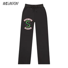 WEJNXIN ривердейл Штаны Для мужчин Для женщин уличная Одежда в стиле хип-хоп забавные "South Side serpents" впитывает пот и Штаны с мультипликационным принтом детские штаны