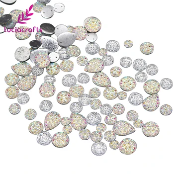 

SALE! 100pcs/lot Random Waterdrop Resin Flatback Crystal Rhinestones Sew-on Resins DIY Art Craft Accessories D1213