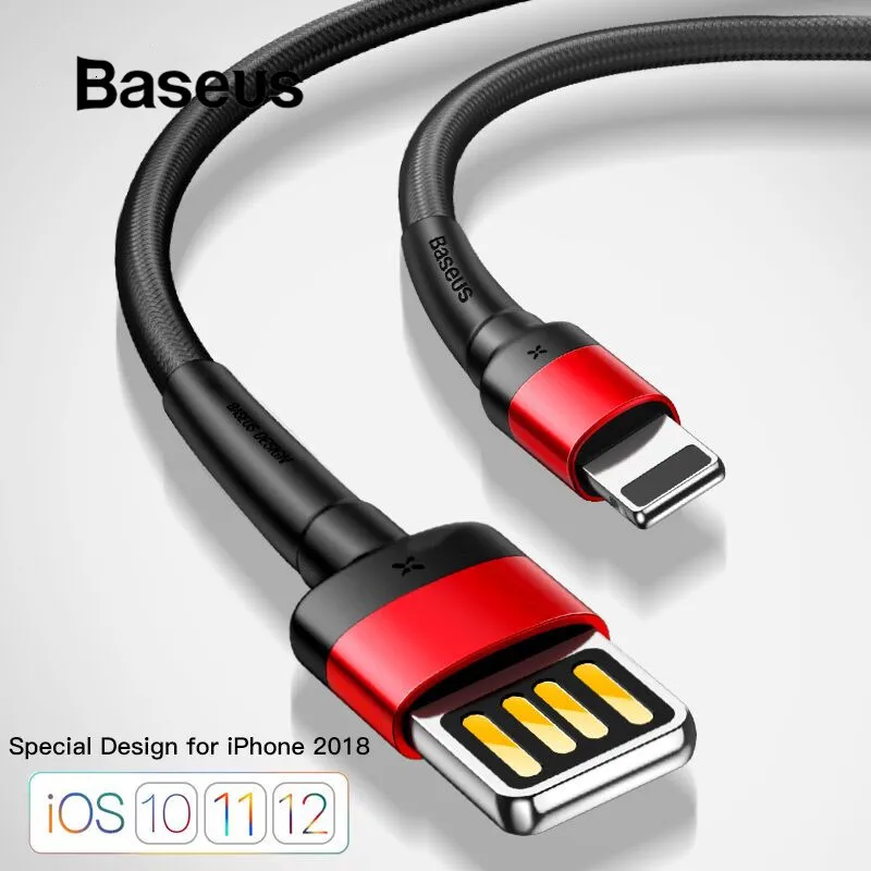 

Baseus Upgrade Special Reversible USB Cable for iPhone xs max xr USB Charger Cable for iPhone 8 7 6 6s Plus Fast Charging Cable