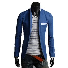 2017 new solid color cotton thin suits for men groom brightly colored mens blazer a buckle leisure dress suit jacket Men