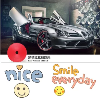 

8M Car shape wheel trim strip for Jeep Wrangler Renegade Grand Cherokee Buick Volvo XC60 S60 XC90 V70 Renault Megane accessories