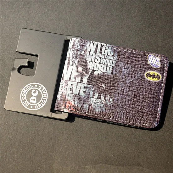 Комиксы DC Marvel Джокер Бэтмен вампир Логотип кошелек кредитный держатель для карт кошельки с персонажами мультфильмов - Цвет: Лаванда