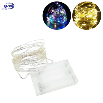 

LED String lights 10M 5M 2M Silver Wire Fairy light Christmas Wedding Party Decoration Powered by Battery USB led Strip lamp