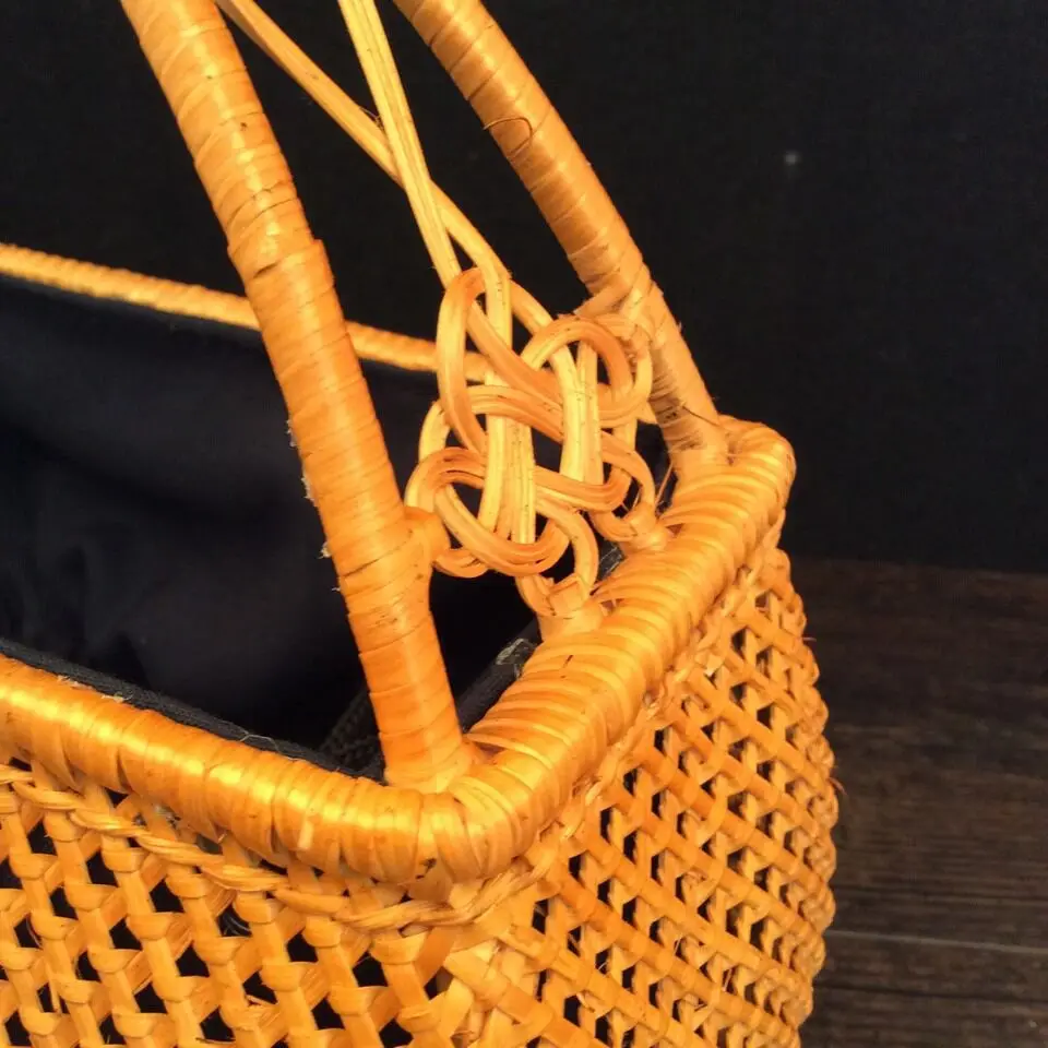 Дизайнерские сумки высокого качества сумочка из ротанга органайзер косметичка из ротанга ручная корзина модные сумки дизайнерские сумки