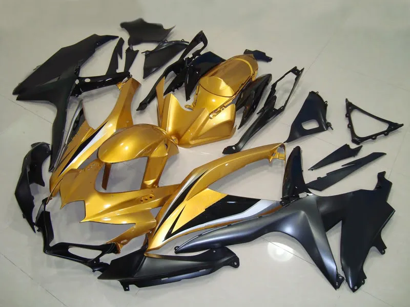 Injection mold Fairing kit for GSXR600 750 K8 08 09 GSXR 600 GSXR750 2008 2009 ABS Golden black Fairings set+gifts SH01 | Автомобили и