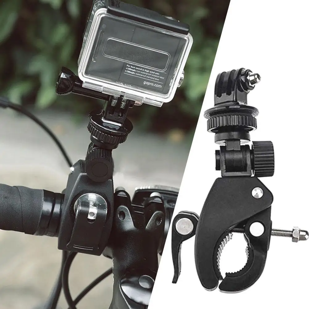 2 шт. велосипедный GoPro кронштейн для монтажа камеры Велоспорт камера для горных велосипедов безопасности клип велосипедный поворотный кронштейн для автоспуска