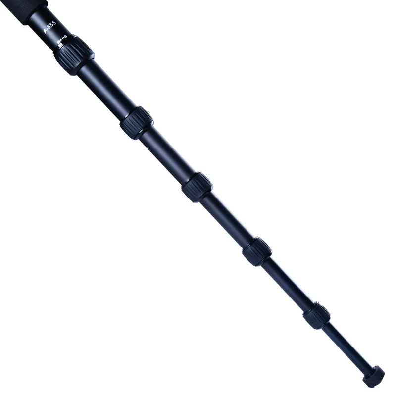  Manbily A-555 Portable Aluminum DSLR Unipod Monopod Walking Stick Flip Lock w Tripod Stand Statief 