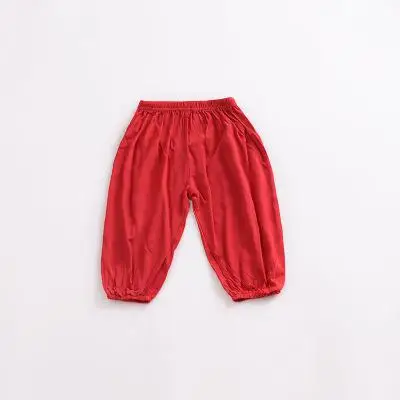 Летние штаны-шаровары для маленьких мальчиков и девочек, детские однотонные брюки-шаровары, одежда для мальчиков и девочек, детские повседневные штаны джоггеры, 0-5 лет - Цвет: as picture