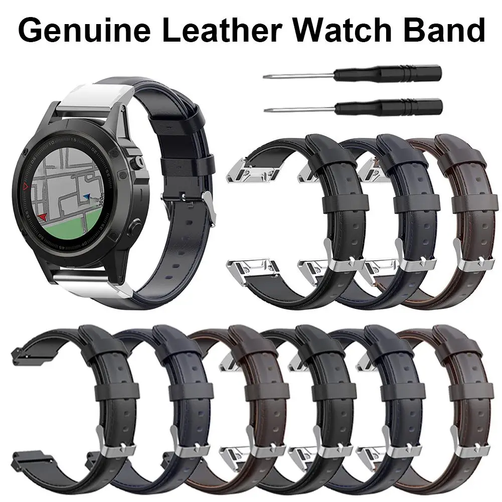 

For Garmin Forerunner230 235 620 630 Fenix5 Forerunner945 935 Fenix3 Fenix5X Smart Watch Leather Sports Watch Band Strap