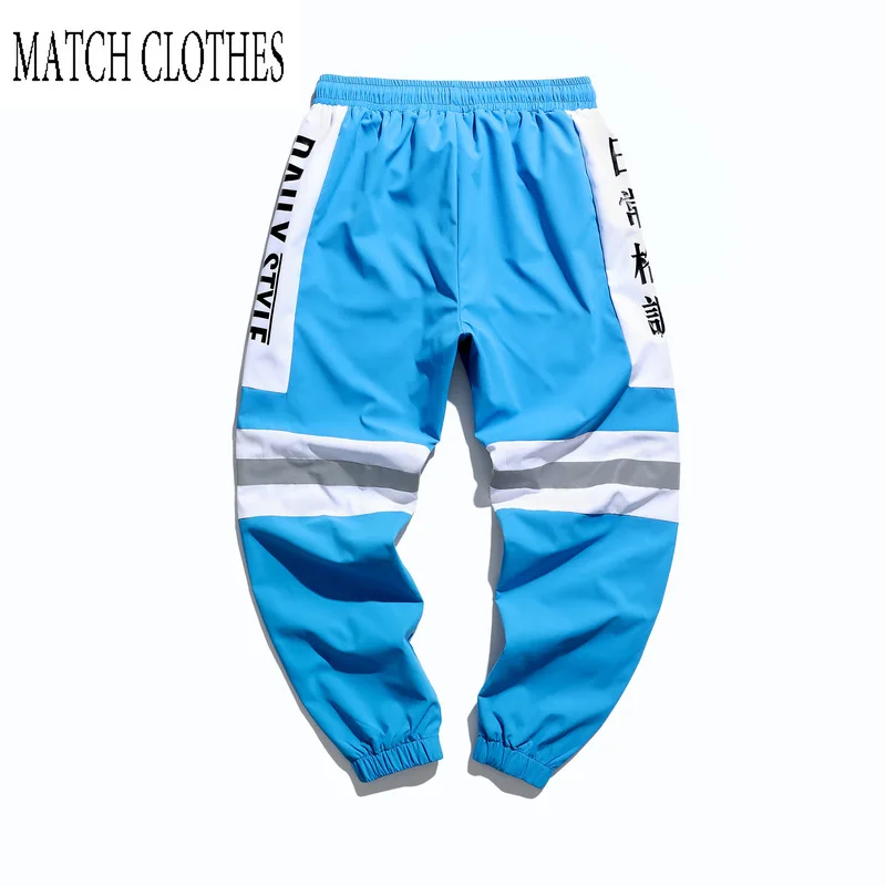 

2019 Mens Harajuku Hip Hop Casual Sweatpant Pants Color Block Patchwork Harem Pants Joggers Streetwear Male Trousers
