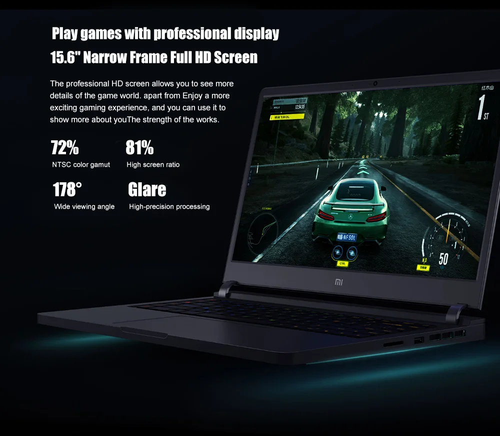 Xiaomi mi Ga нг ноутбуки 15 6 ''WIN10 Intel Core I7 7700HQ 4 ядра 16 ГБ + 256 SSD 1 ТБ HDD HD GTX1060 Bluetooth