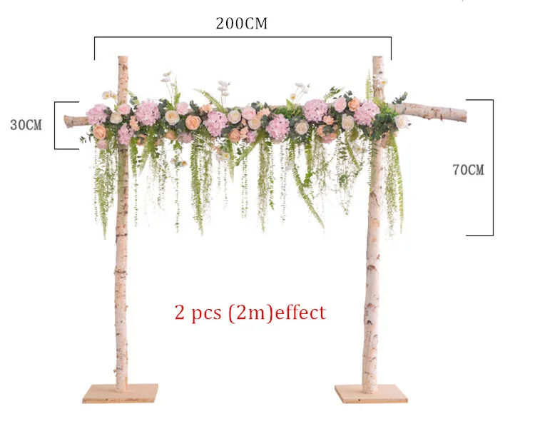 1 м свадебная АРКА реквизит искусственная Цветочная композиция Арка фон сценический T сценический дорожный гид Шелковый ряд цветов Декор украшения