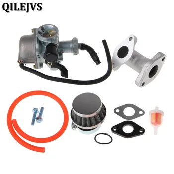

QILEJVS 22mm Carb Carburetor PZ22 Intake Pipe Air Filter For 110cc 125cc ATV Quad Pit Pro Dirt Trail Bike