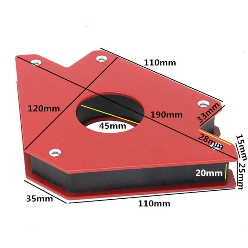 75LBS треугольник Магнитный сварочный держатель стальной сварочный локатор Магнитный угол стрелка держатель