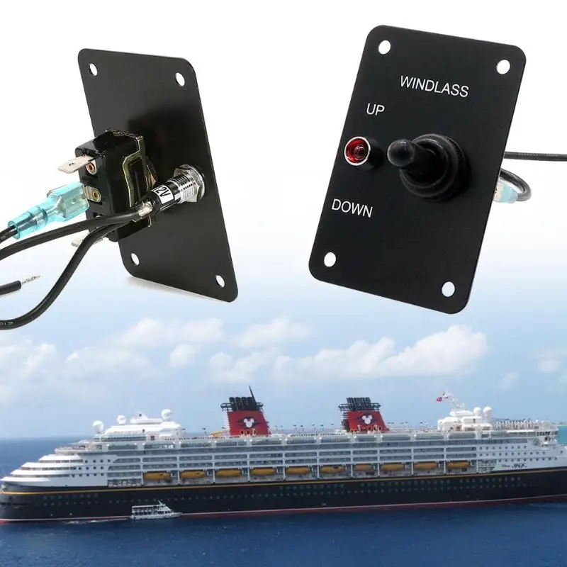 VODOOL 12 V 15A якорь лебедка вверх/вниз Переключить пульт управления с помощью переключателя с Светодиодный индикатор для морской яхты переключатель