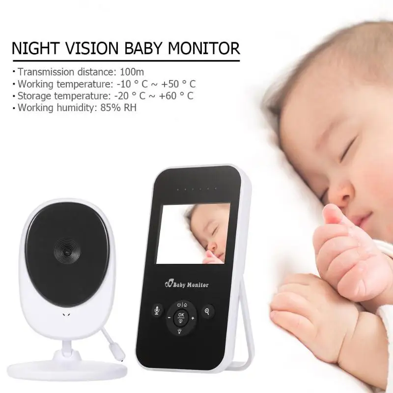 

Wireless WiFi 2.4inch Screen Smart IP Camera Night Vision Baby Surveillance Camera Infant Monitor With Two-Way Intercom Function