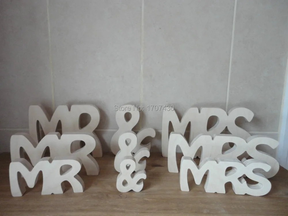 

MR AND MRS MR & MRS WEDDING SIGN WOODEN LETTERS TOP TABLE DECORATION BRAND NEW