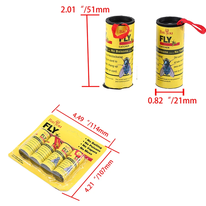 WHISM мух Sticky Совета Fly Trap насекомое стикерсы на клею ловушка для насекомых-вредителей ловить Бумага полосы Fruitfly липкая мухи вредителей