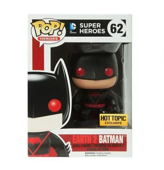 

New Funko POP Super Heroes Earth #62 Batman PVC Action Figure Toy Christmas Gift For Children Free Shipping