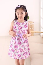 Retail Fashion Kids White Red Bow Trendy Flower Vestidos Infantis Dress Girls Summer Birthday Party Princess 3-12y