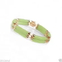 Натуральная мода GP винтажный Легкий браслет с зеленым драгоценным камнем 7,5 браслет из кварца широкие часы крылья для стерлингового серебра-ювелирные изделия