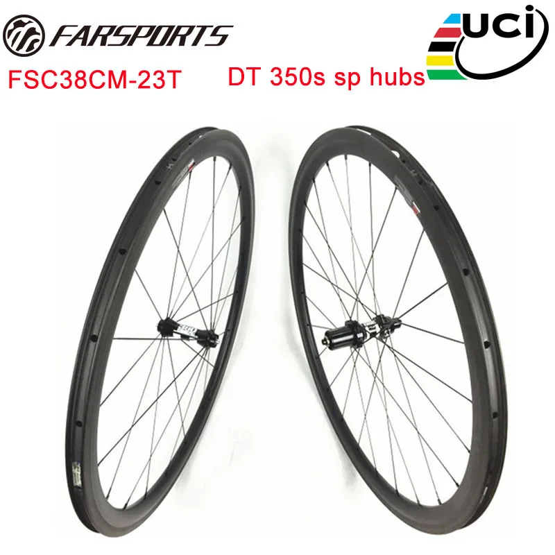 

DT hubs Carbon road wheels, 700C 100% hand-built carbon bicycle wheels 38mm 23mm clincher , 20H/24H , OEM acccepted
