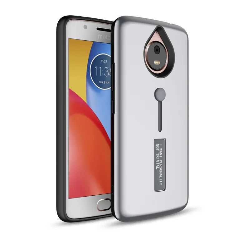 E4 Гибридный армированный PC+ TPU противоударный чехол для телефона Motorola Moto E4 с выдвижным кольцом-кронштейном Мягкий силиконовый чехол-накладка
