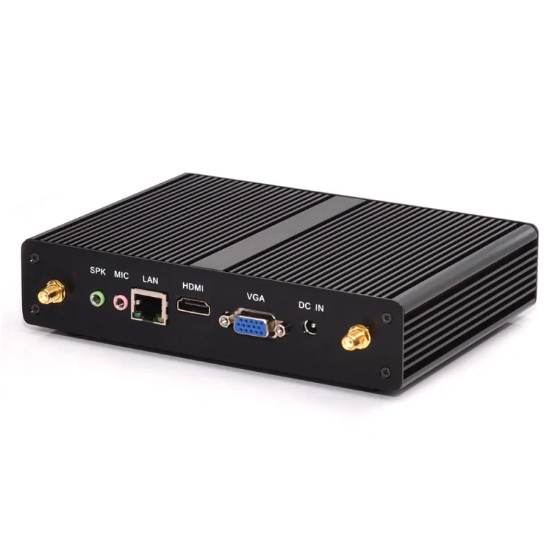 Безвентиляторный мини ПК X86 Windows 10 4 ядра Celeron J1900 промышленных неттоп Ubuntu Android HDMI VGA