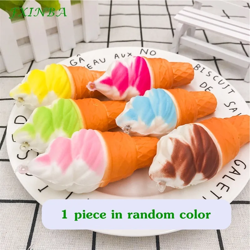 

FXINBA 10cm Cute Ice Cream Squishy Slow Rising Toys Anti Stress Smooshy Mushy Decor Cake Squishies Cellphone Straps Squeeze