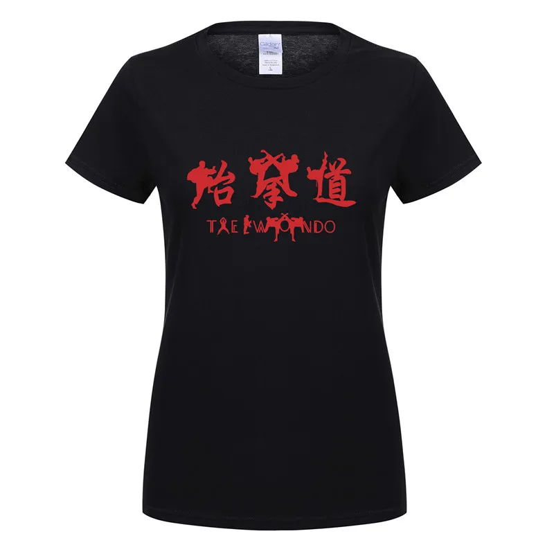 

Summer Korea Taekwondo T Shirt Female O-neck Cotton Short Sleeve Taekwondo Funny T Shirts Woman Girls T-shirt OT-228