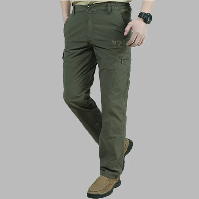 Быстросохнущие брюки карго мужские легкие летние военные дышащие водонепроницаемые тактические брюки мужские брюки карго брюки мужские - Цвет: Army Green