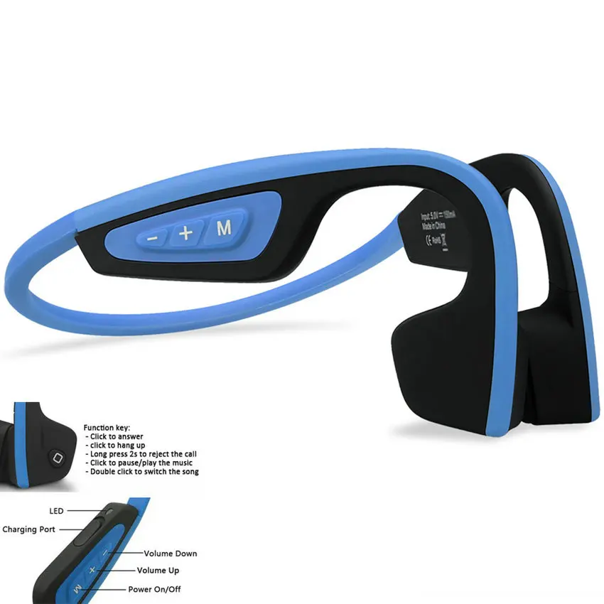 Спортивные беспроводные Bluetooth наушники с открытым ухом и костной проводимостью