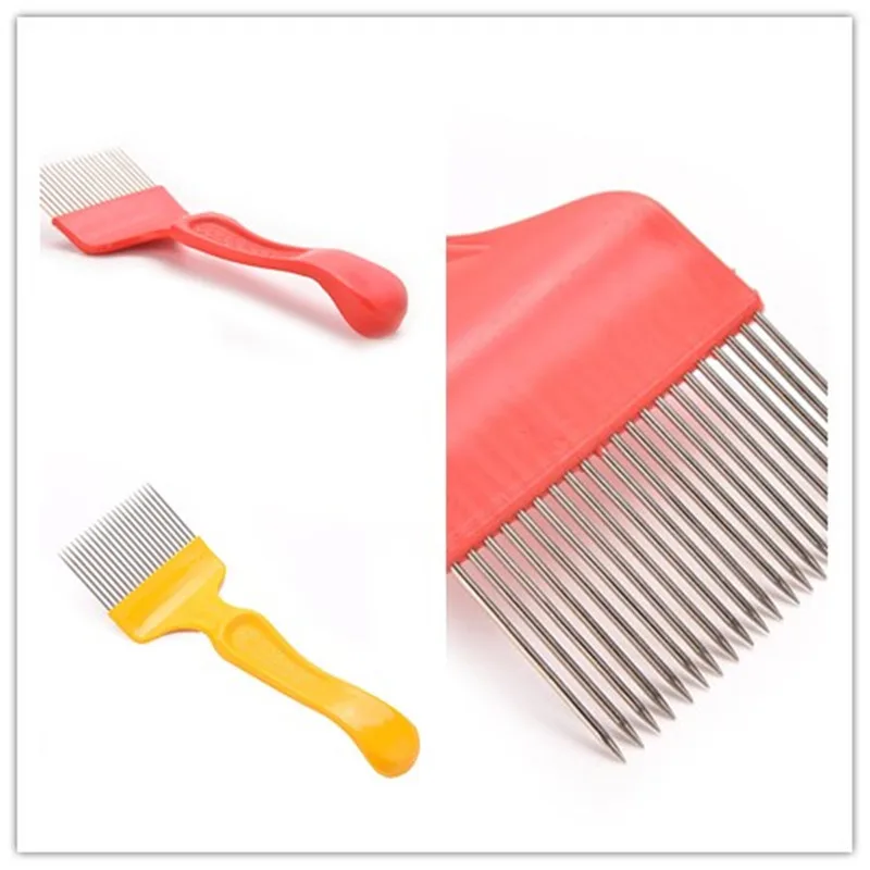 

1PC Stainless Steel and Plastic Bee Keeping Beekeeping Honey Comb Stainless Steel Tine Uncapping Fork Scratcher