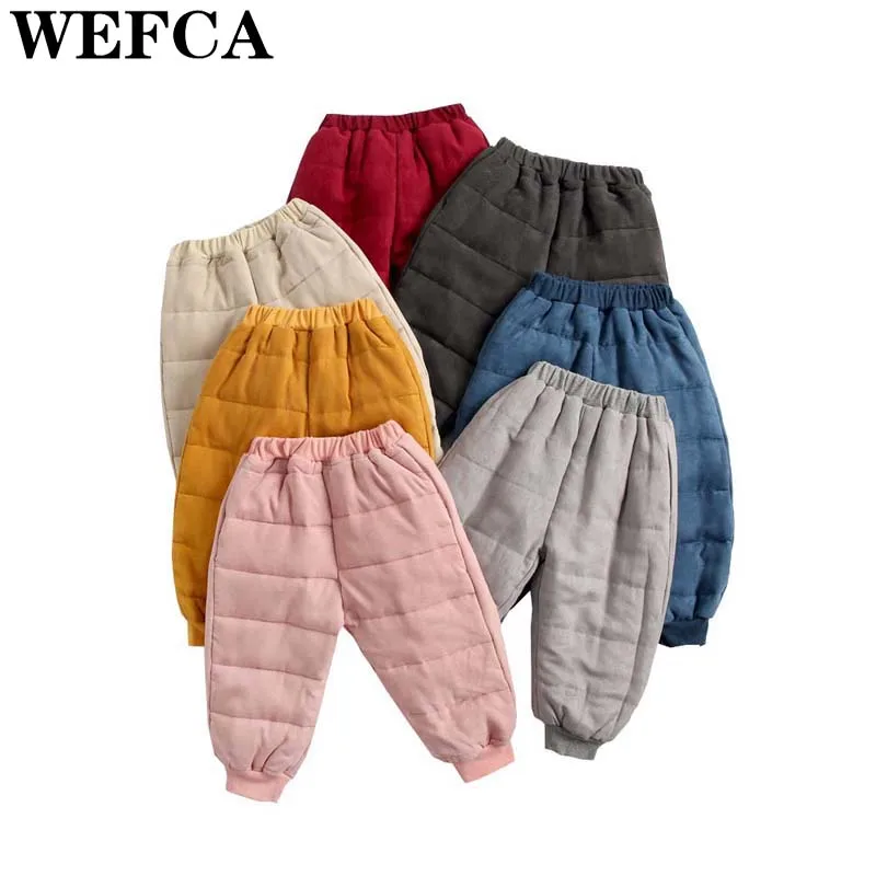 Buy Winter Warm Baby Pants Infant Girl Boy Solid Color Casual Pant Kids Child