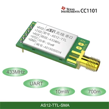 

433MHz 10mW Wireless Serial Port Module RF UART module CC1101 chip Low Power Consumption Command Transmission Star Networking