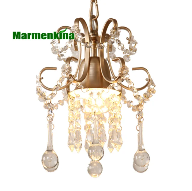 Simple Crystal Chandelier Single Head Bedroom Aisle Balcony Entrance Small Hanging Lamps E27 White Gold Dia 23cm Simple Crystal Chandelier Single Head Bedroom Aisle Balcony Entrance Small Hanging Lamps E27 White Gold Dia 23cm