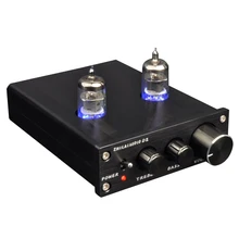 ZHILAI D2 MINI HIFI Preamplificador de Válvulas 6J1 Válvula de Audio Preamplificador Dual Channel Agudos Graves con Adaptador de Corriente