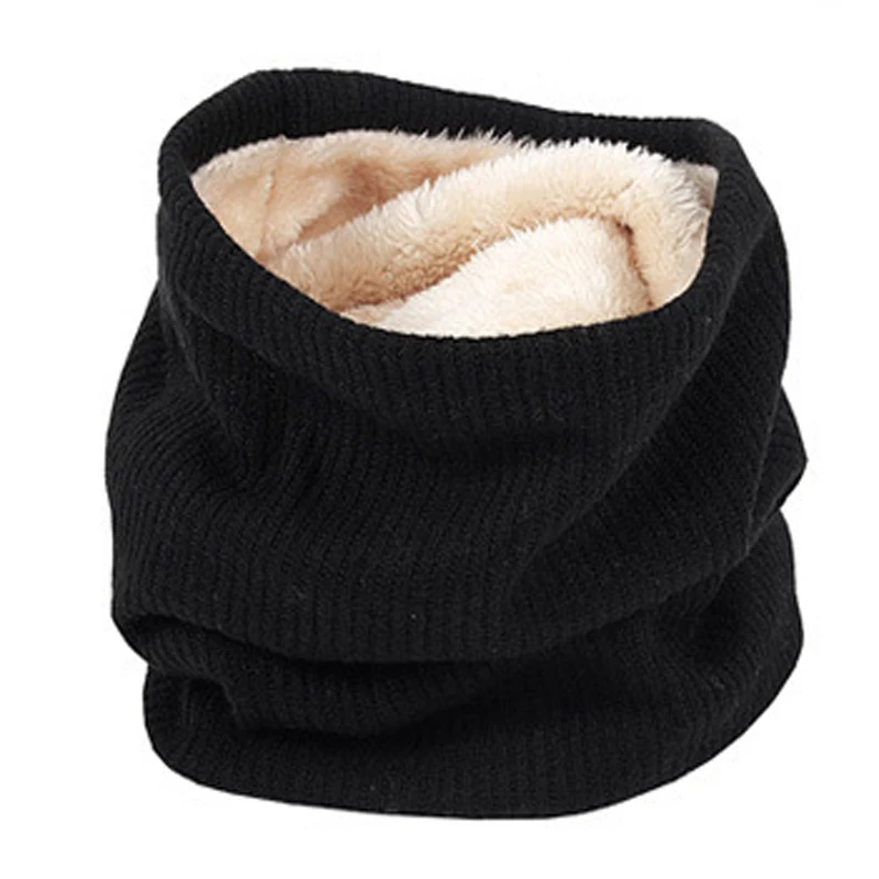 

Winter Ring Scarves for Men Women Solid Color Neck Warmer Loop Circle Collar Knit Warm Neckchief
