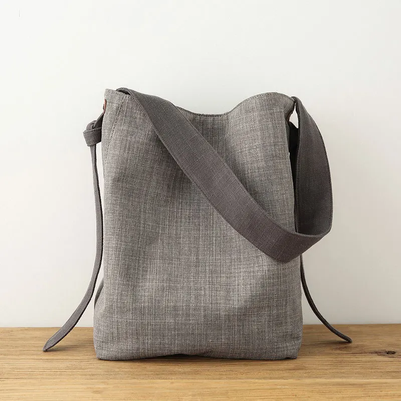 Новые стили, оригинальные женские сумки-мессенджеры, топ, хлопковая ткань, на плечо, дизайнерская ручная Сумочка для покупок для дам, Bolsa Feminina MH02 - Цвет: light gray