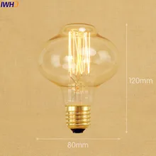Iwhd 2 шт. Bombilla Винтаж лампочки лампада Эдисон лампа 40 Вт Ретро накаливания St64 A19 G95 G80 St58 T10 t185