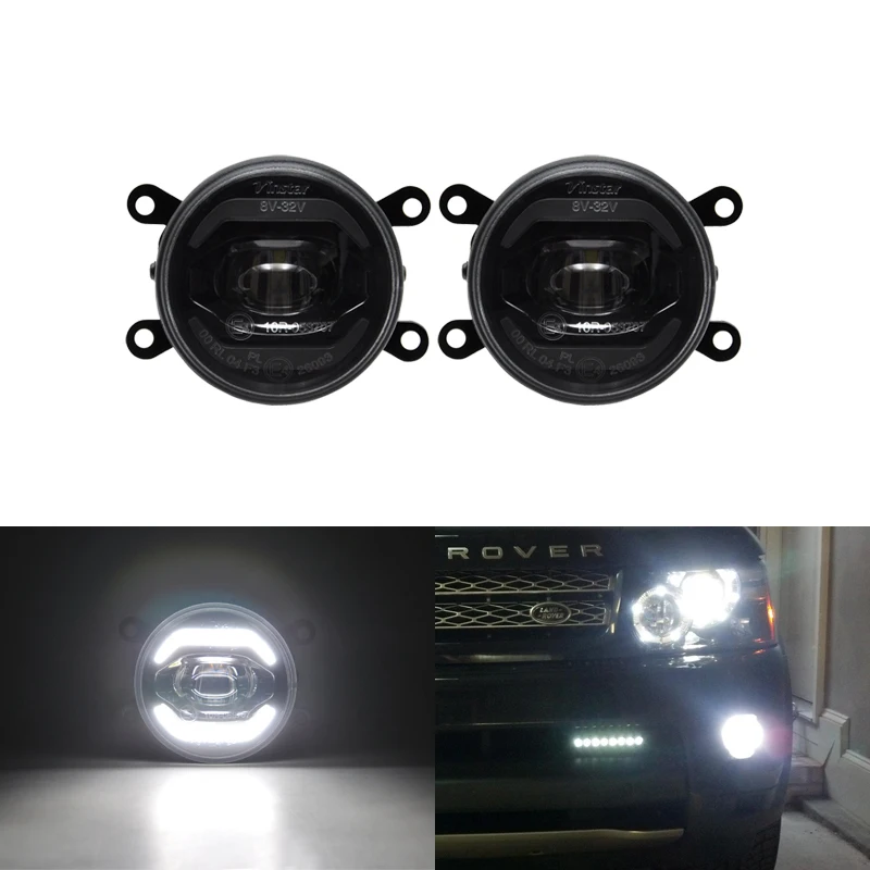  White DRL Halo Led Front Bumper Driving Fog Light Kits For Land Rover Range Rover Sport 09-13 MK3 F - 33010962059