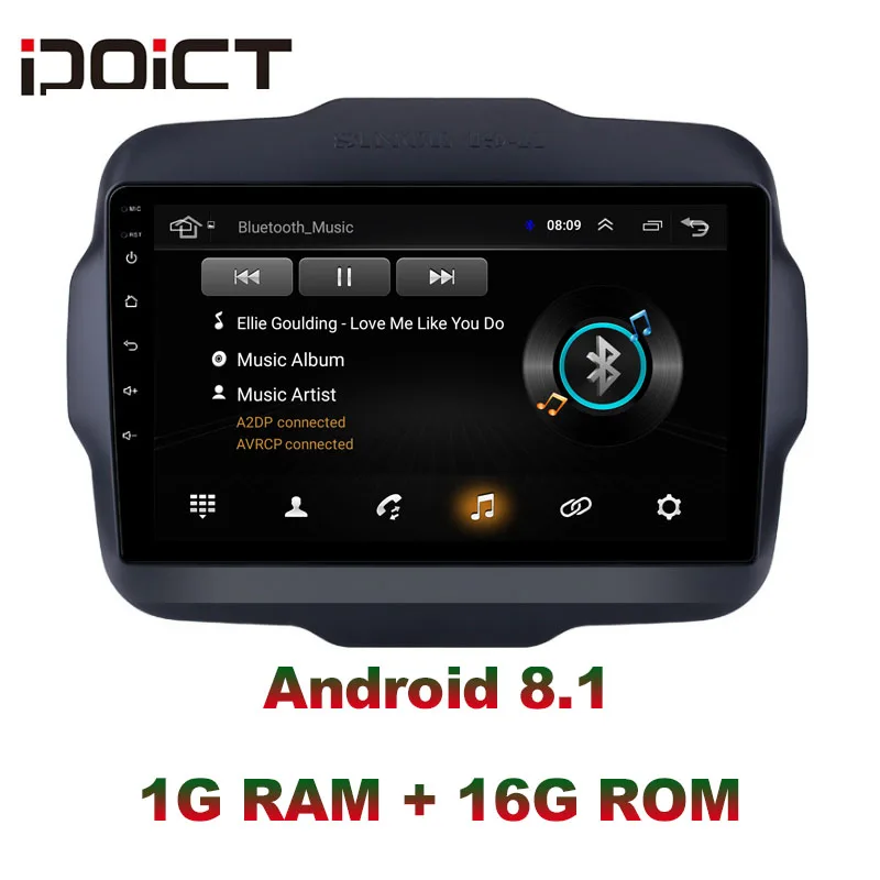 

IDOICT Android 8.1 Car DVD Player GPS Navigation Multimedia For JEEP Renegade Radio 2016-2017 car stereo wifi